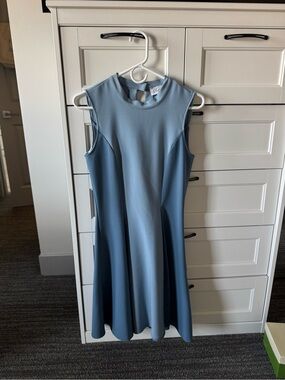 Closet London Sleeveless Steel Blue Fit-and-Flare Dress